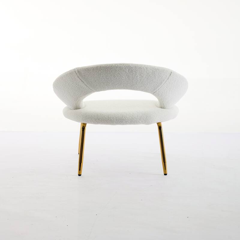 Set of 1 Teddy Fabric Dining Chairs