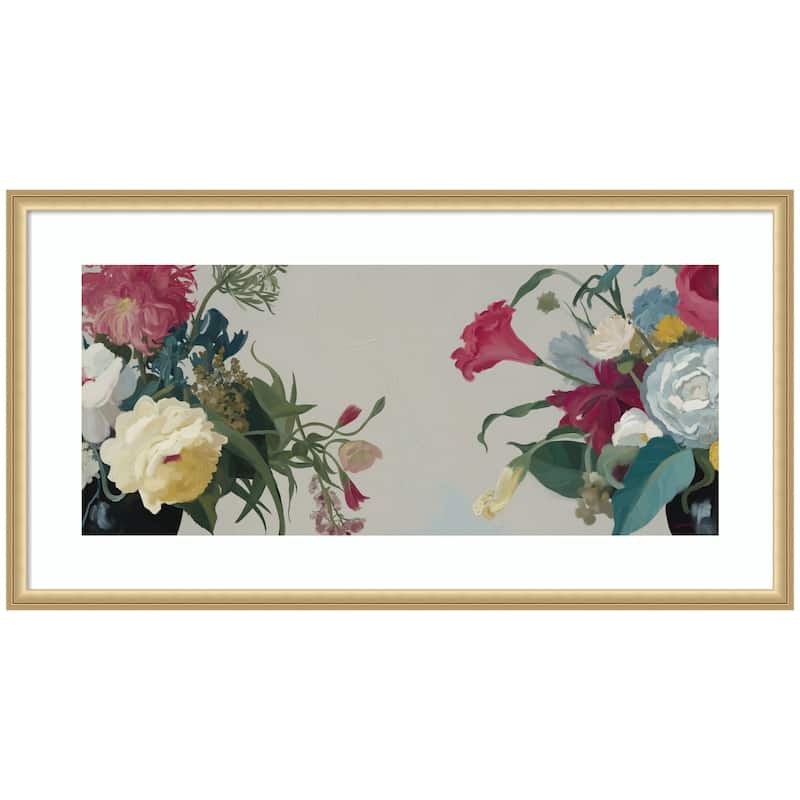 Kate and Laurel Framed Art Romantic Blooms by Mary Sparrow - 42 x 22