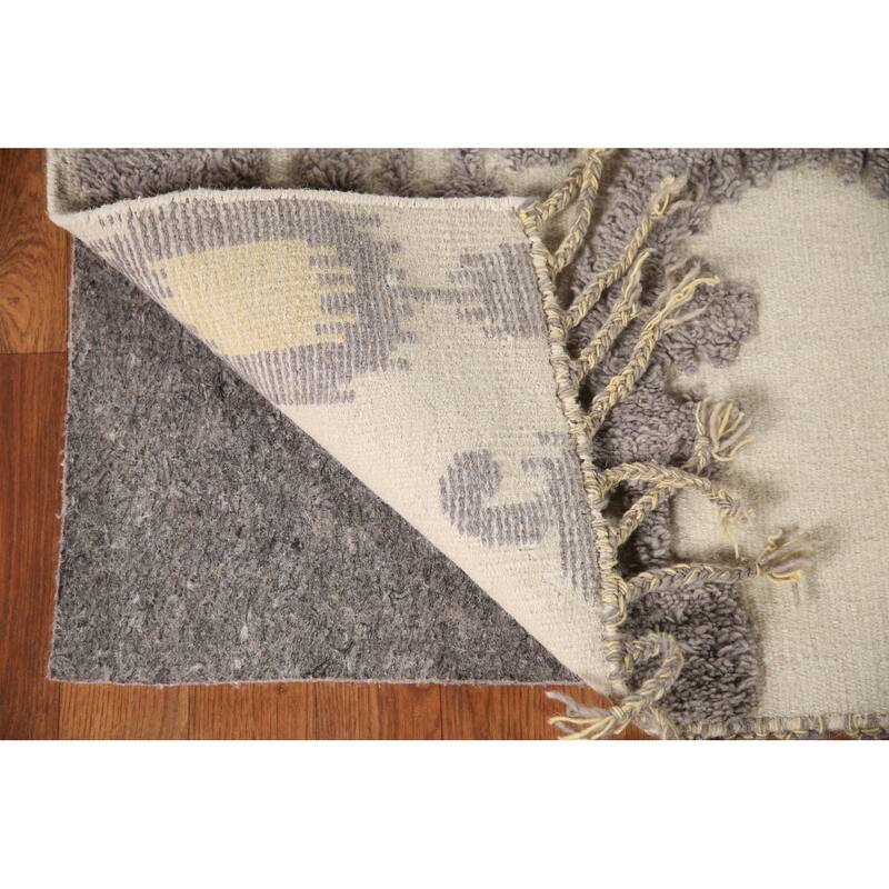 Moroccan Oriental Area Rug Hand-Knotted Wool Carpet - 5'2"x 7'11"