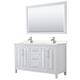 Option White, Chrome Trim, Carrara Cultured Marble Top