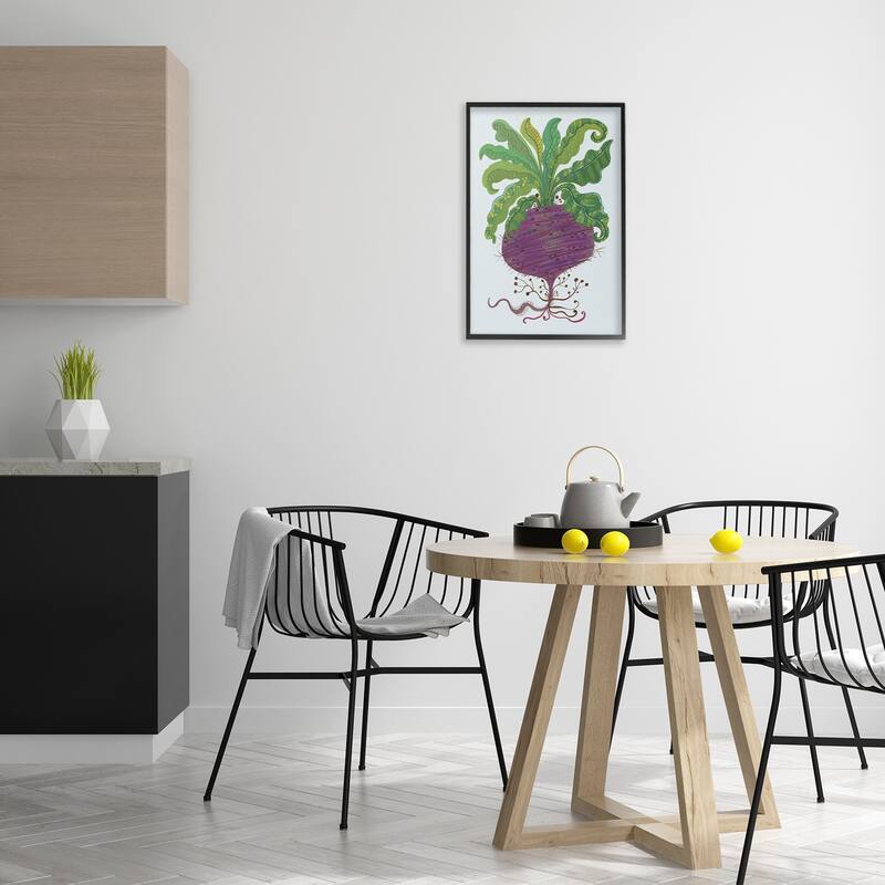 Stupell Stylized Beetroot Vegetable Framed Giclee Art Design By Kay Widdowson