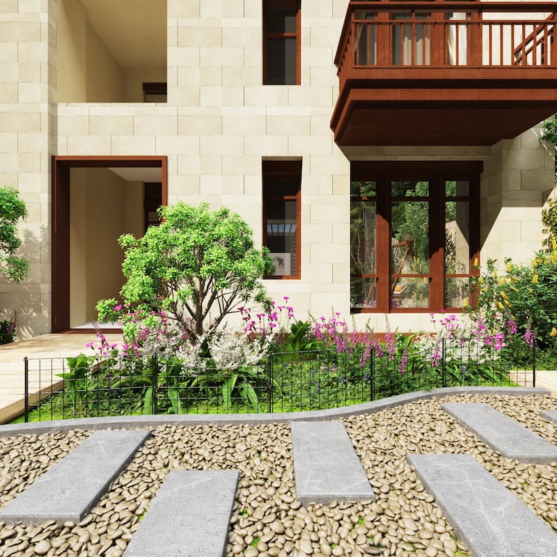 Landscape Wrought Wire Border Folding Patio Fences Flower Bed Fencing