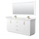 Option White, Bronze Trim, White Quartz Top