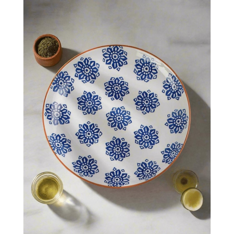 Euro Ceramica Azul Tile 15" Round Serving Platter