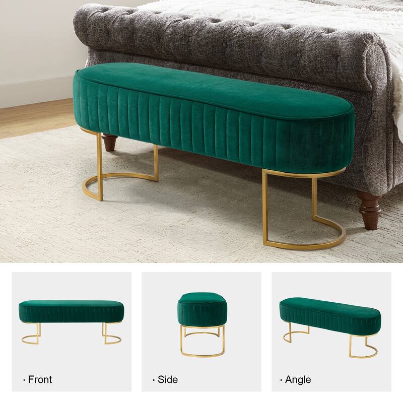 Justo 48" Wide Bench with Metal Base