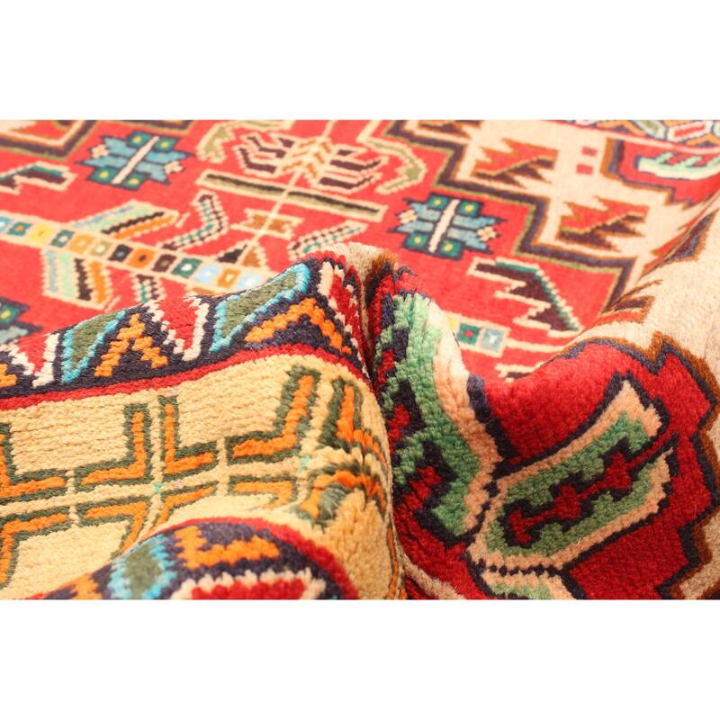 ECARPETGALLERY Hand-knotted Teimani Red Wool Rug - 3'0 x 4'10