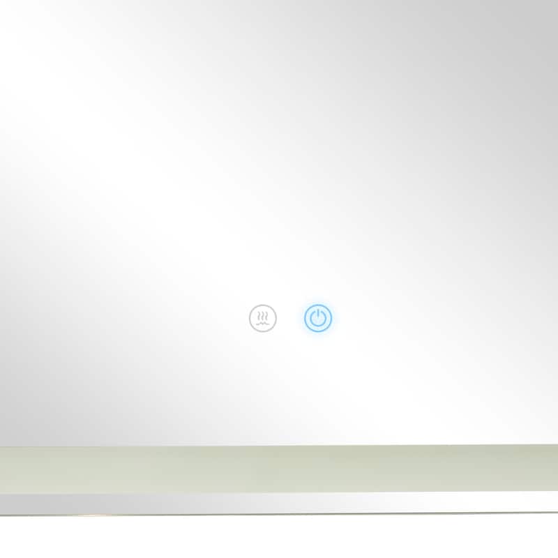 Clear Glass Modern Rectangle LED Mirror - MULTIPLE SIZES