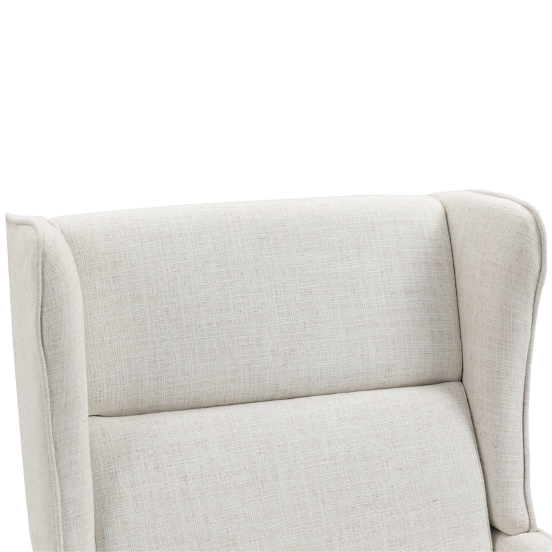 Modern High Back Cotton Linen Accent Chair