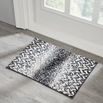 Better Trends 100% Micro Polyester 4&5 Pc Bathroom Rug Set-Casablanca Collection with Chevron Pattern, Machine Washable Bath Mat