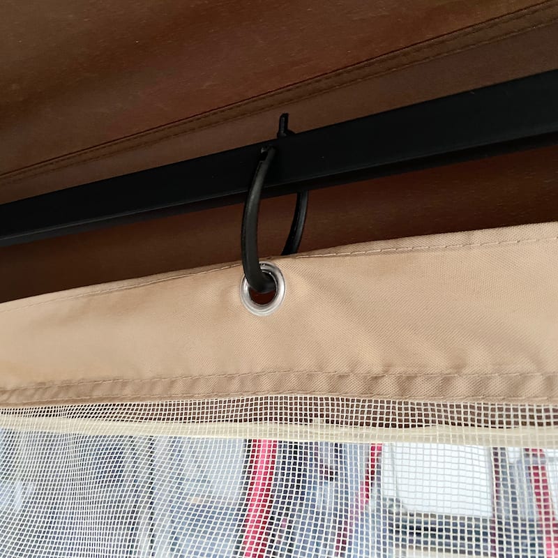 10x10 Ft Gazebo Replacement Mosquito Netting with 4-Side Zippered Mesh Walls