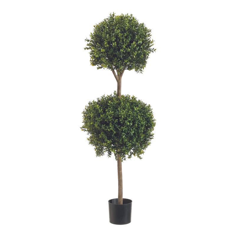 4.5 ft UV Rated Outdoor Boxwood Ball Topiary - Green