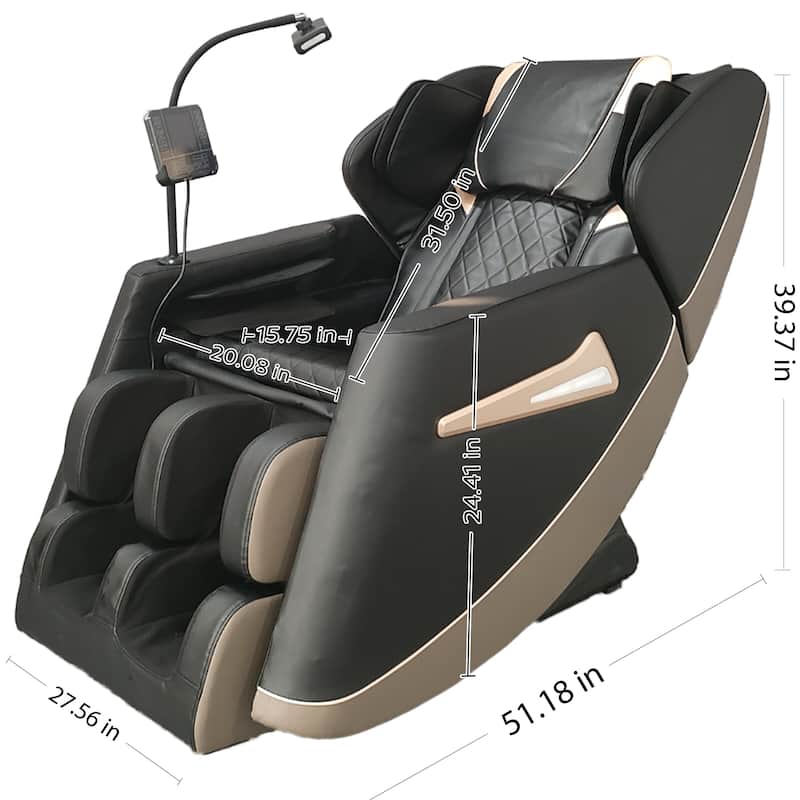 GDFStudio - Leo Ultimate Comfort Massage Chair - Modern Swivel Recliner with Plush Cushioning