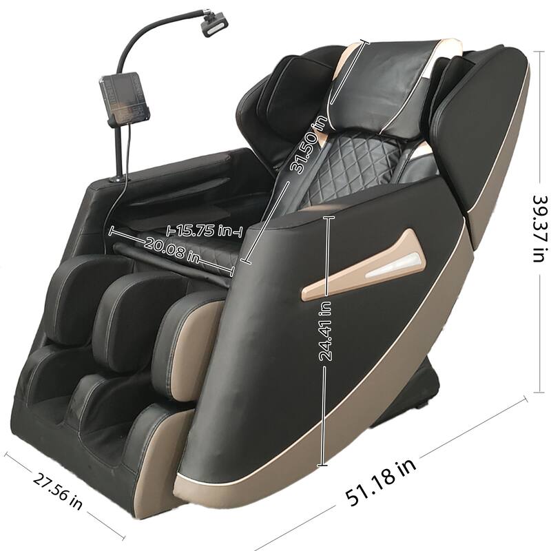 Massage Chair Recliner, Full Body Air Compression with Heat Therapy, Foot Rollers & Bluetooth Speakers