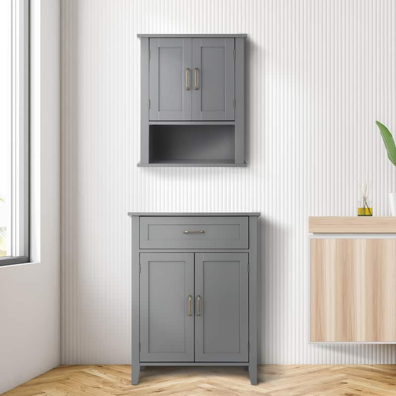 Teamson Home Mercer Wooden Two-Door Removable Wall Cabinet