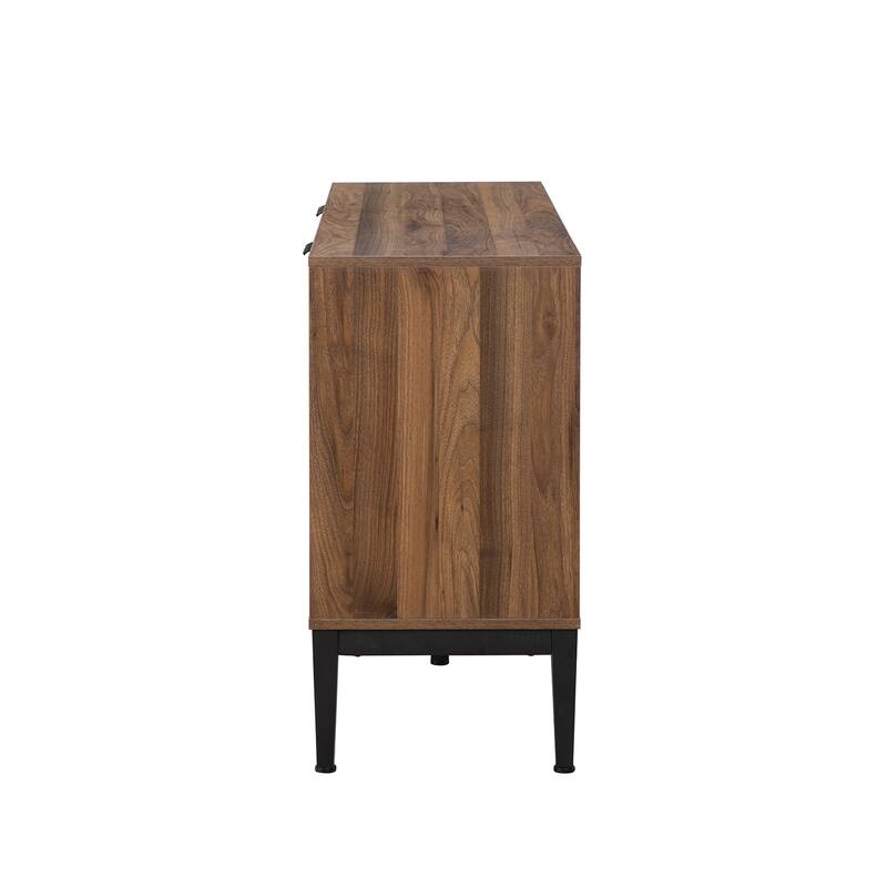 Senin Modern Herringbone Sideboard with Metal Frame Legs by HULALA HOME