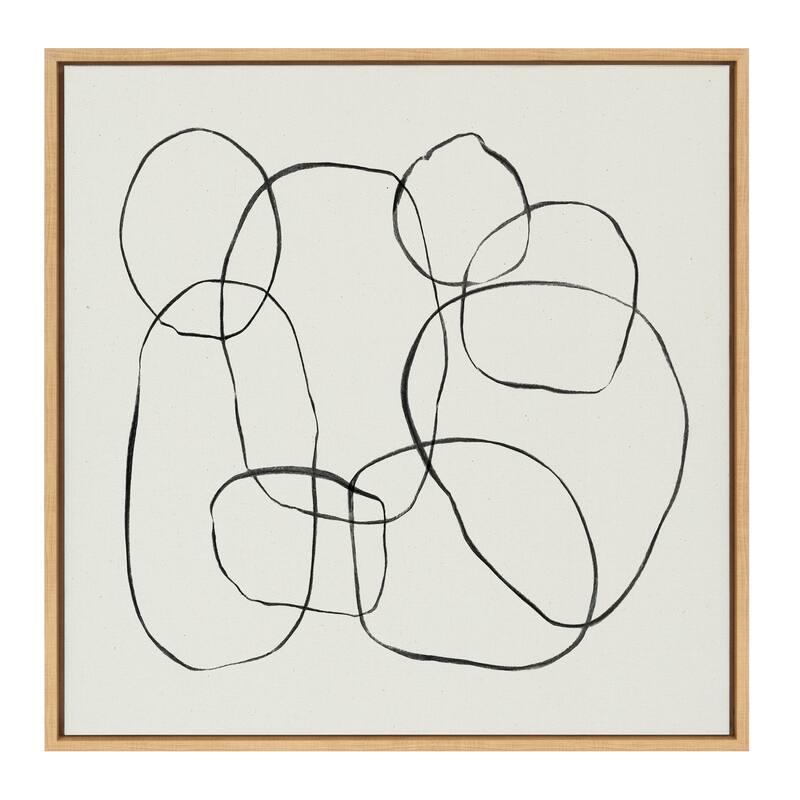 Kate and Laurel Sylvie Circles Canvas by Teju Reval of SnazzyHues