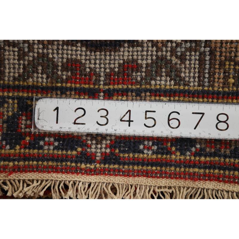 Hand Knotted Oriental 100% Wool Carpet Traditional Medallion Red Heriz (serapi) Area Rug - 3' 0'' X 2' 0''