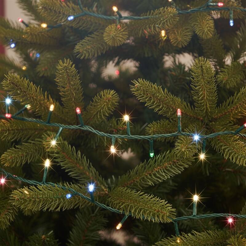 LED Cluster Christmas Lights - Multi-Color - 19 ft Green Wire - 200ct - 19ft