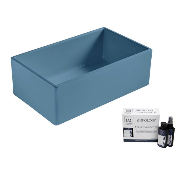 Austen Farmhouse Fireclay 30 in. Single Bowl Kitchen Sink with Fireclay Care IQ Kit. Opens flyout.