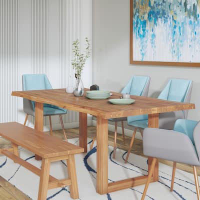 NPD Furniture Windsor 79 Inch Live-Edge Dining Table