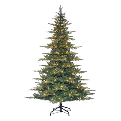 Puleo International 7.5 ft. Pre-Lit Artificial Utah Fir Tree
