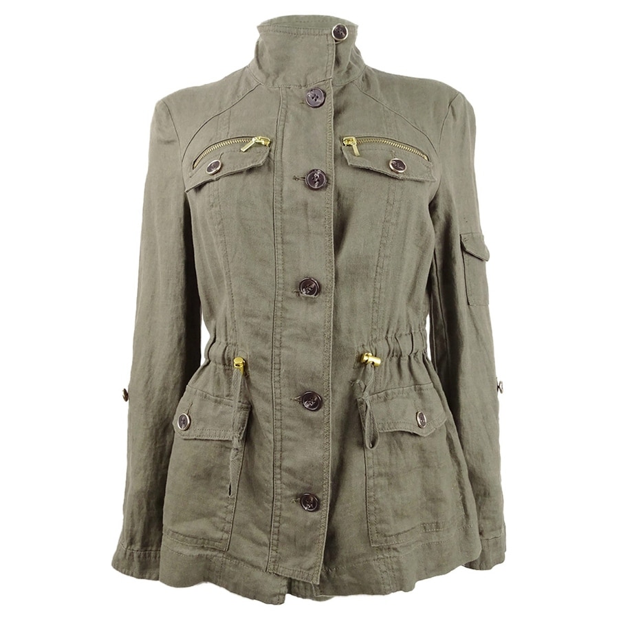 Shop Inc International Concepts Women S Linen Utility Jacket Xs