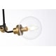 preview thumbnail 13 of 14, Hope 8 Light Pendant in with clear shade - 36 Inch