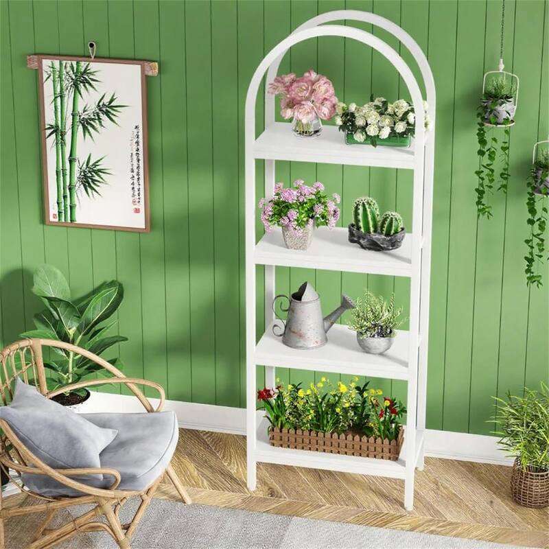 71" Farmhouse Arched Bookshelf