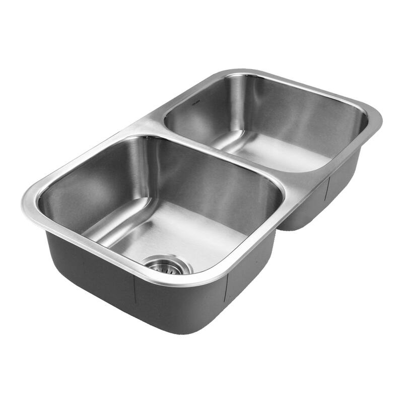Houzer Belleo 32" Drop In Double Basin Stainless Steel Kitchen Sink - Stainless Steel