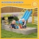 preview thumbnail 4 of 3, Wooden Sandbox with Liner, Kitchen Design, Sink for 3-7 Years Old