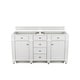 preview thumbnail 4 of 14, James Martin Vanities Bristol 60" Double Vanity, Bright White Bright White Cabinet Base Only - No Top