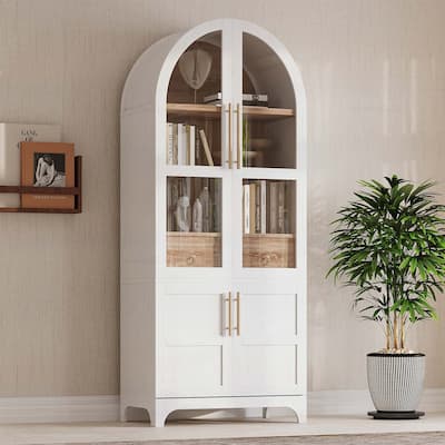 71 Inch Tall Cabinet for Versatile Storage and Elegant Farmhouse Design