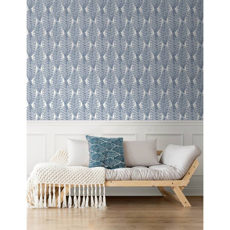 Seabrook Designs Kira Leaf Husk Unpasted Wallpaper