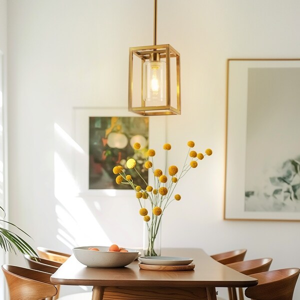 PUZHI HOME Farmhouse Black and Gold Dome Pendant Lights