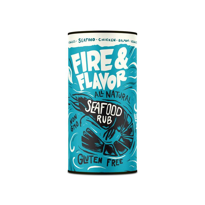 Fire & Flavor All Natural Seafood Rub, 9.5 oz - N/A