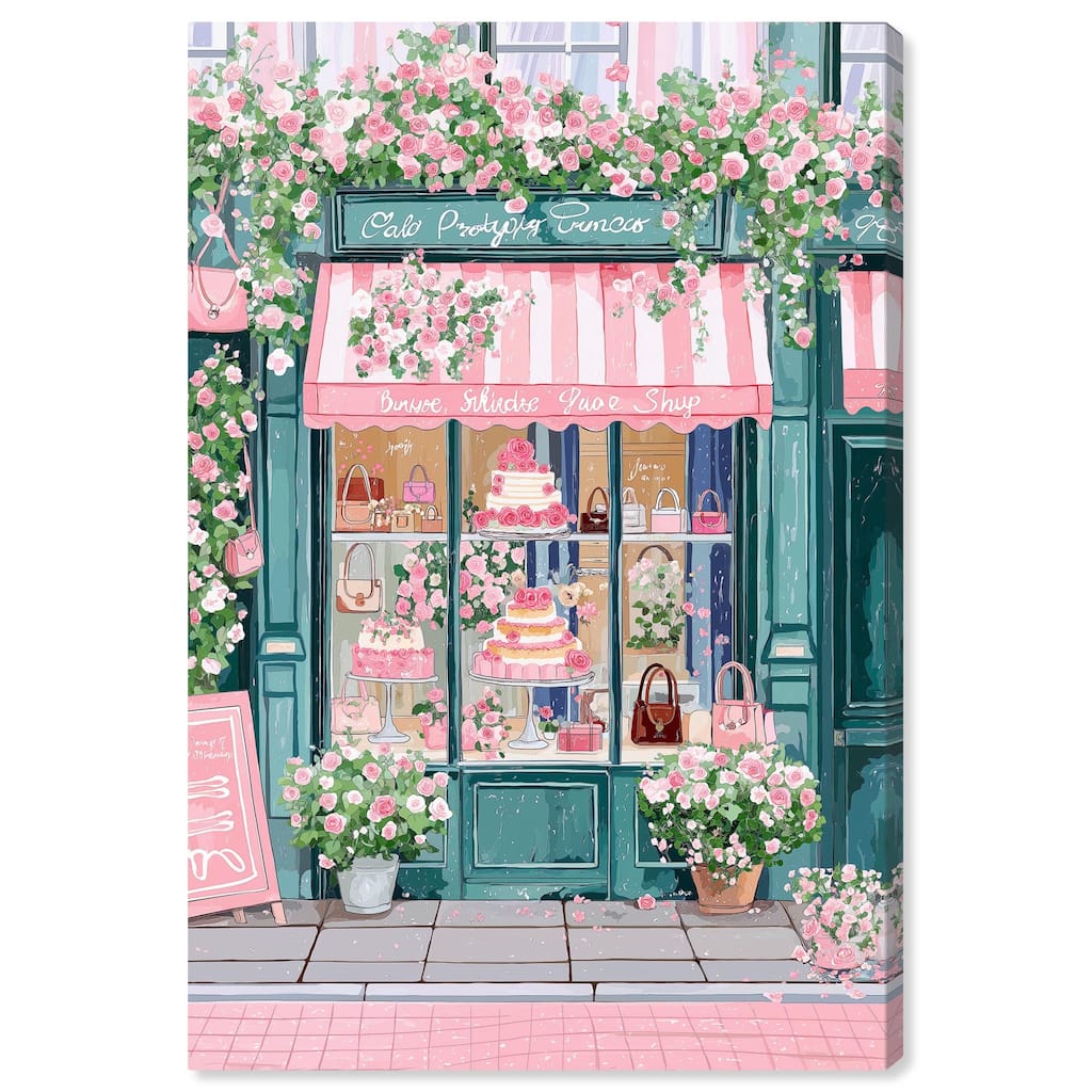 Whimsical Storefront Canvas by Art Remedy, Gallery Wrapped
