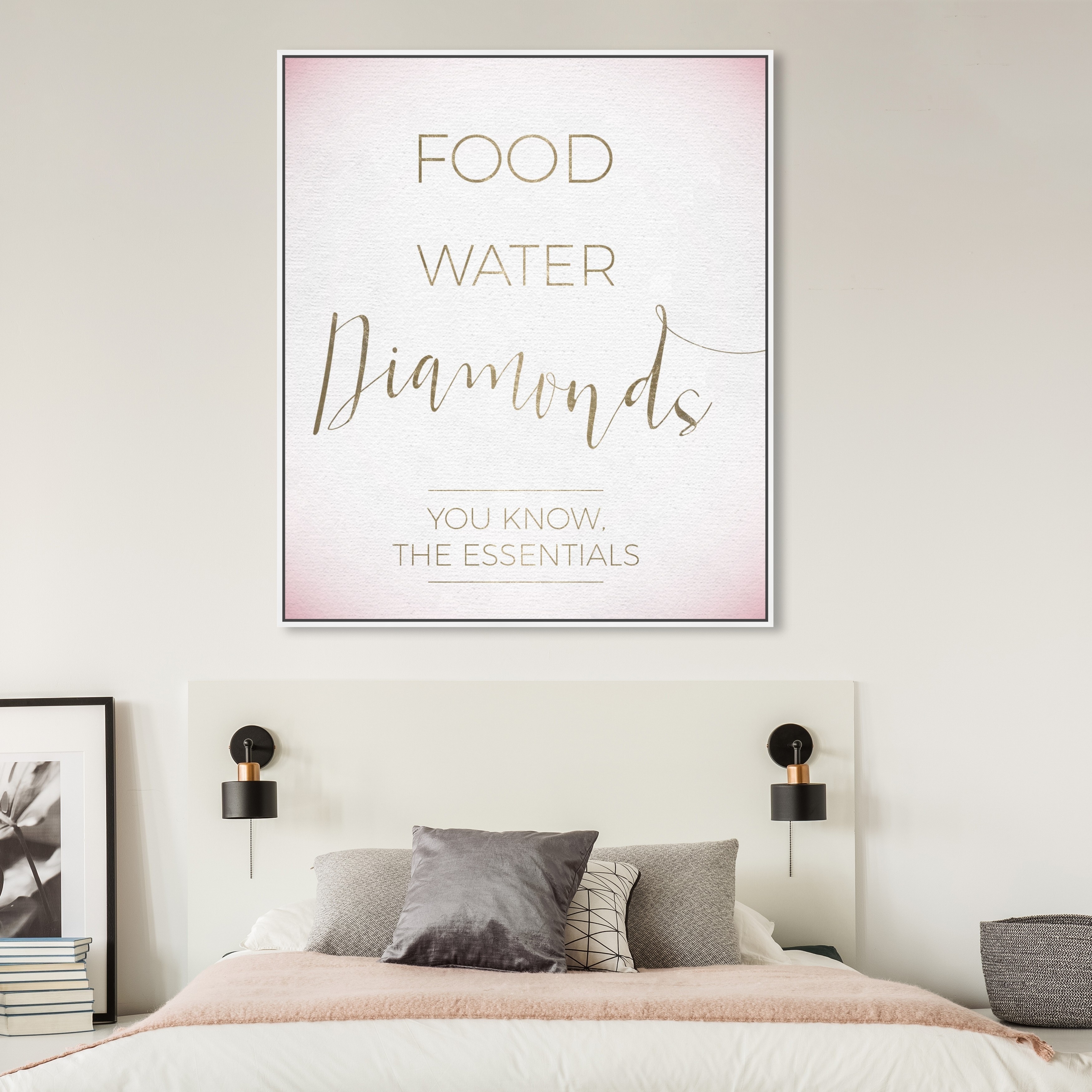 Shop Oliver Gal The Essentials Typography And Quotes Wall Art Framed Canvas Print Fashion Quotes And Sayings Pink Gold Overstock 31794612