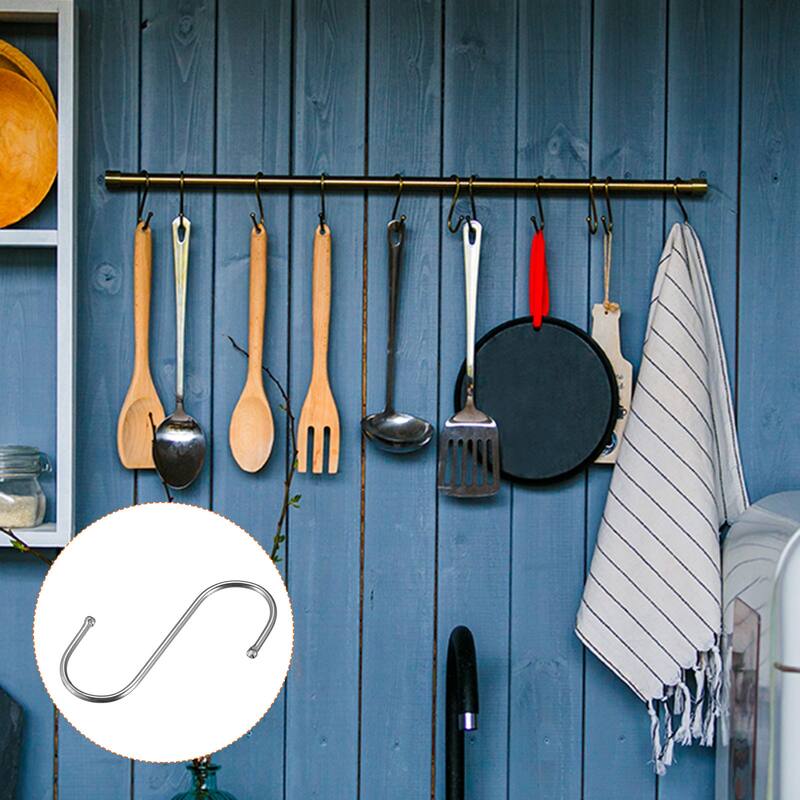 S Hooks Stainless Steel Hanger for Hanging Kitchenware, Apparel