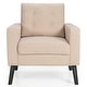 preview thumbnail 17 of 31, Costway Set of 2 Modern Tufted Accent Chair Linen Upholstered Armchair