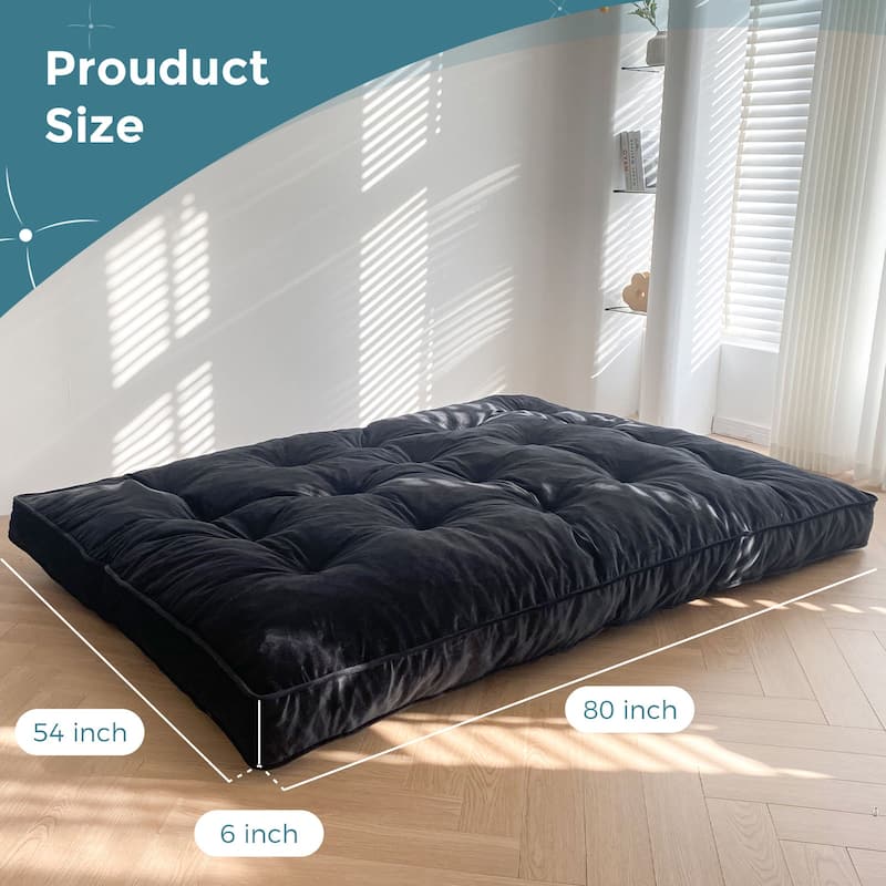 6-inch Thick Velvet Futon Mattress, Full Size