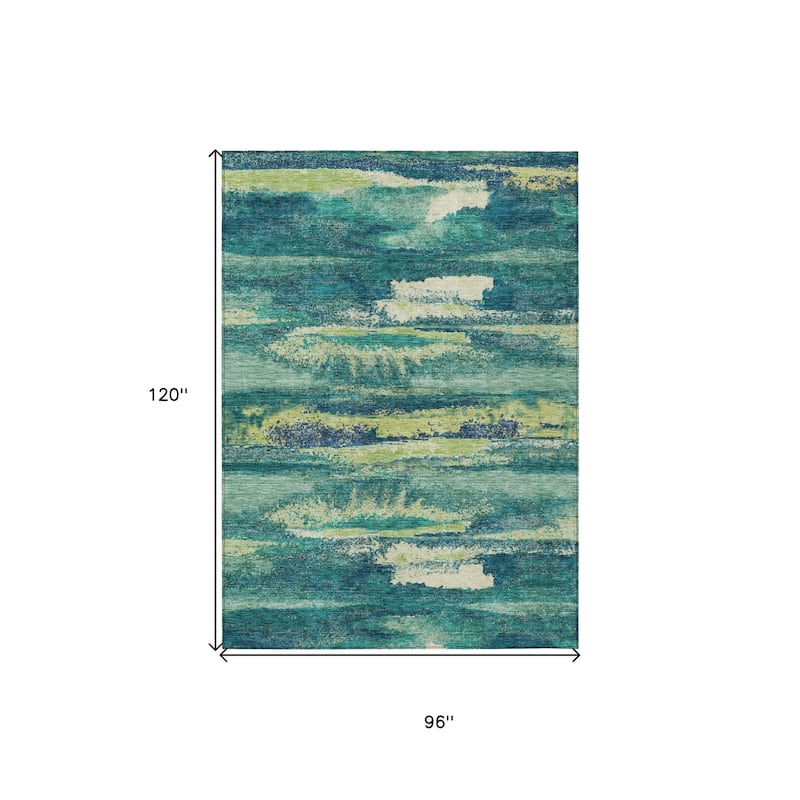 HomeRoots Abstract Transitional Rectangle Outdoor Rug