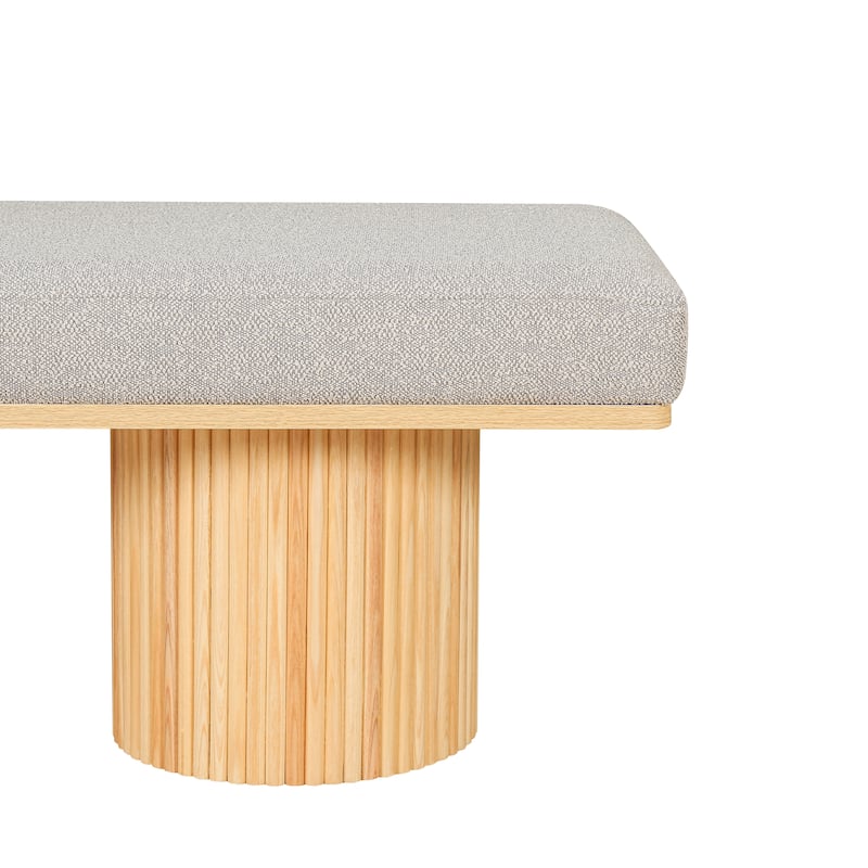 Upholstered Bench with Chunky Legs