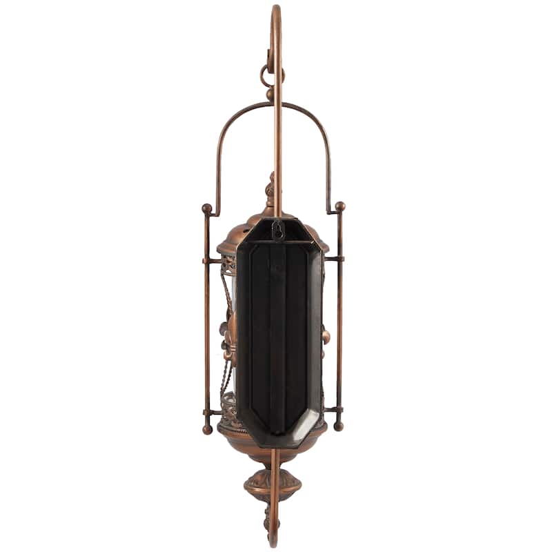 Glass Single Candle Wall Sconce - Brown - Roche River Decor - 11"W x 9"L x 30"H
