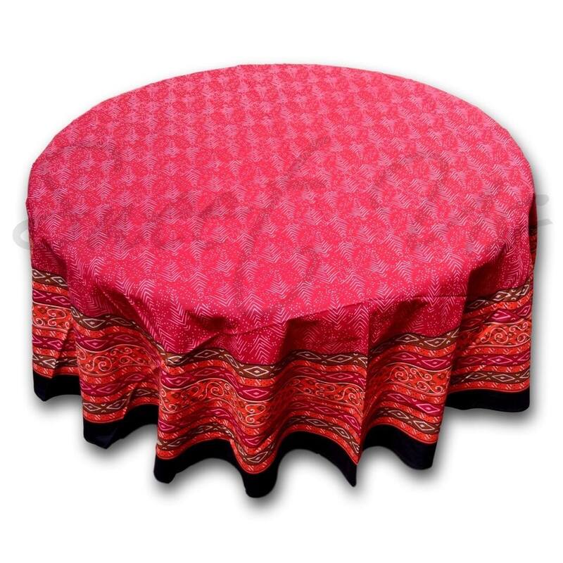 Cotton Block Print Luxurious Geometric Tablecloth Collection