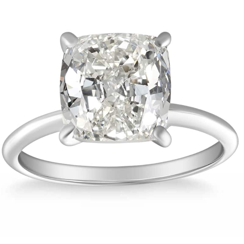 4.39 CT Cushion Diamond GIA Certified Solitaire Engagement Ring White Gold