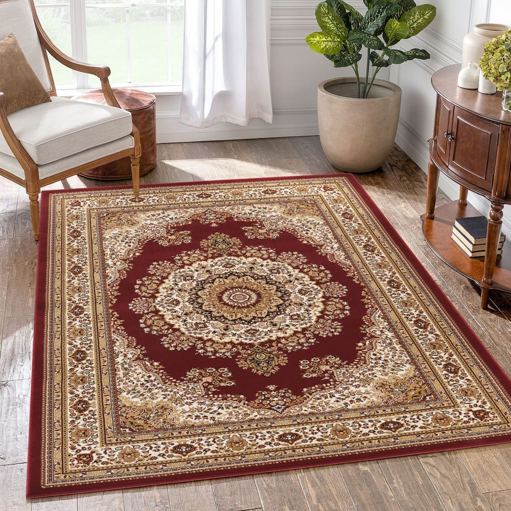 Red 5 ft. 3 in. x 7 ft. 3 in. Area Rug - 7' x 5'