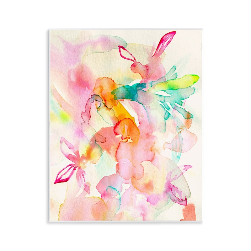 Stupell Abstract Watery Island Flowers Wall Plaque Art Design By Gemma Bardot - 11 x 14