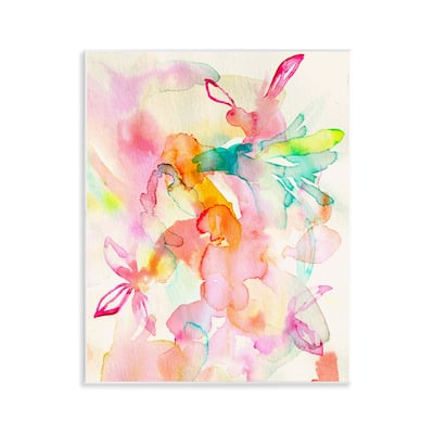 Stupell Abstract Watery Island Flowers Wall Plaque Art Design By Gemma Bardot