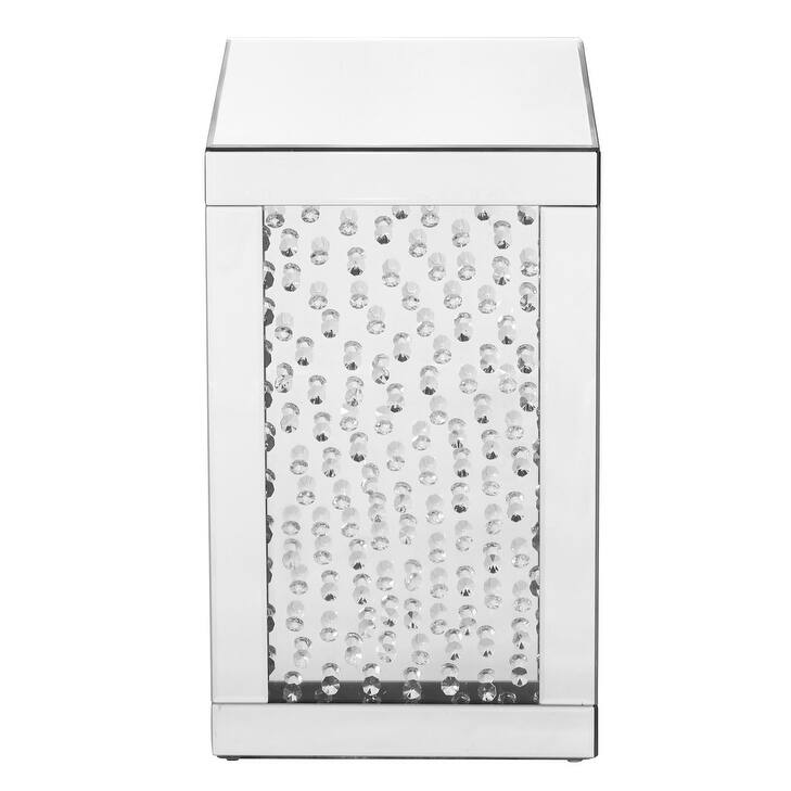 12 inch Crystal End table in Clear Mirror Finish - N/A