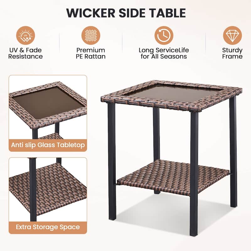 Pocassy Outdoor Sofa with Patio Chairs Funiture Set